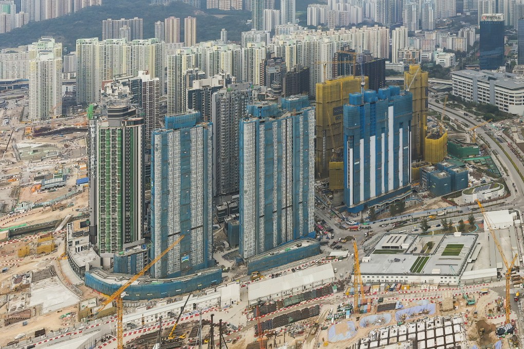 An aerial view of new property projects coming up in Kai Tak, the site of Hong Kong’s old airport. Photo: Winson Wong