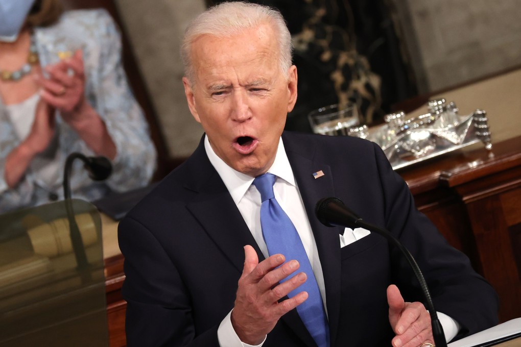 US President Joe Biden addresses the joint session of Congress. Photo: EPA