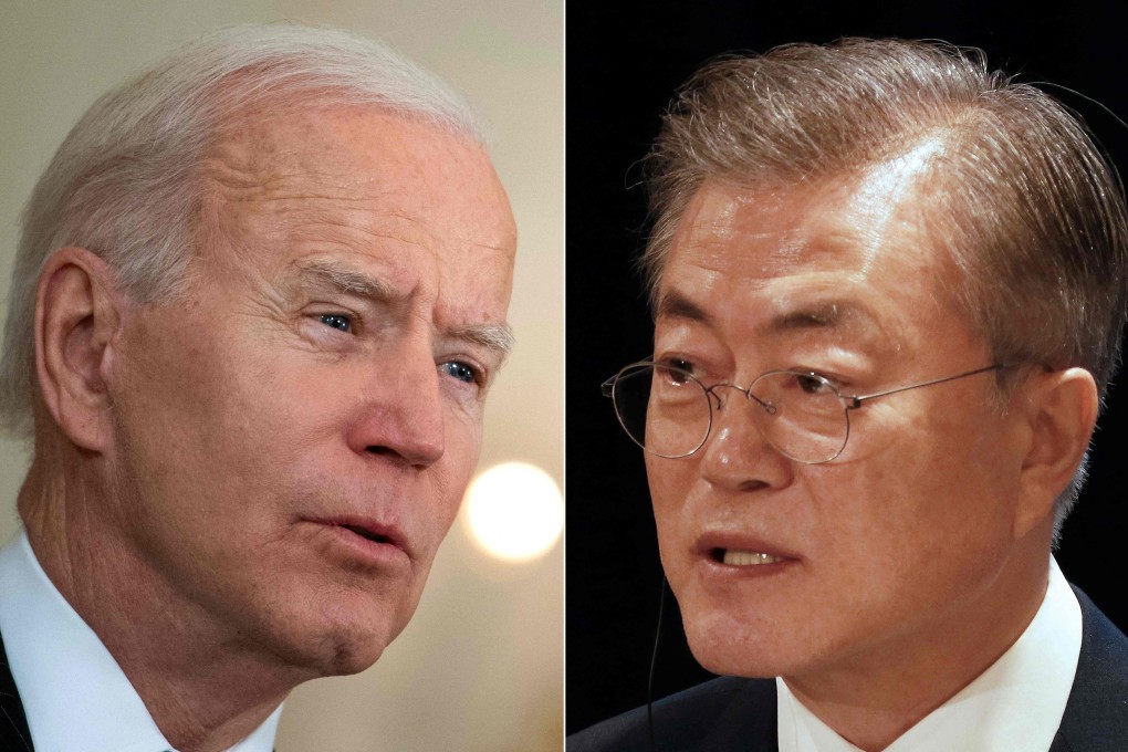 US President Joe Biden and South Korean President Moon Jae-in will meet next month. Photo: AFP