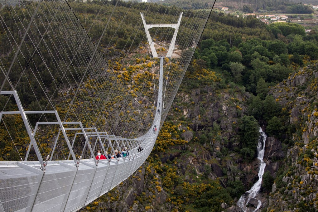 The world’s longest pedestrian suspension bridge ‘516 Arouca’, in Arouca, Portugal. Photo: Reuters/Violeta Santos Moura