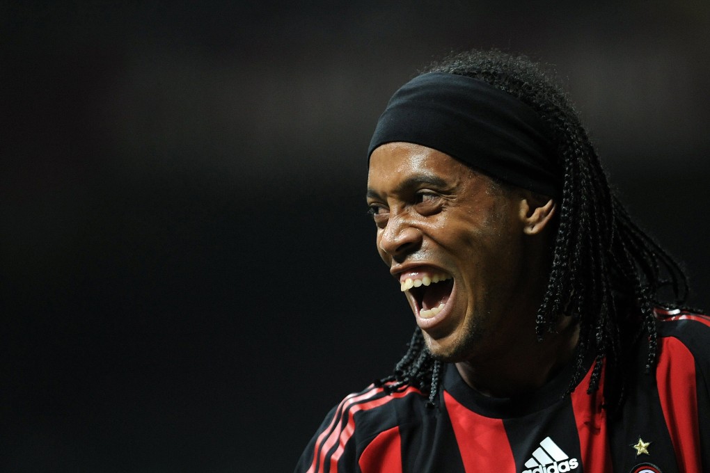 Ronaldinho in action for AC Milan in 2008. The former Brazil international is one of Teqball’s global ambassadors. Photo: AFP