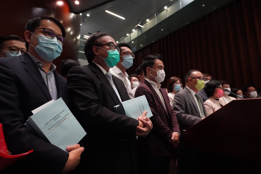 Members of the Legislative Council are seen on April 14. Photo:Felix Wong
