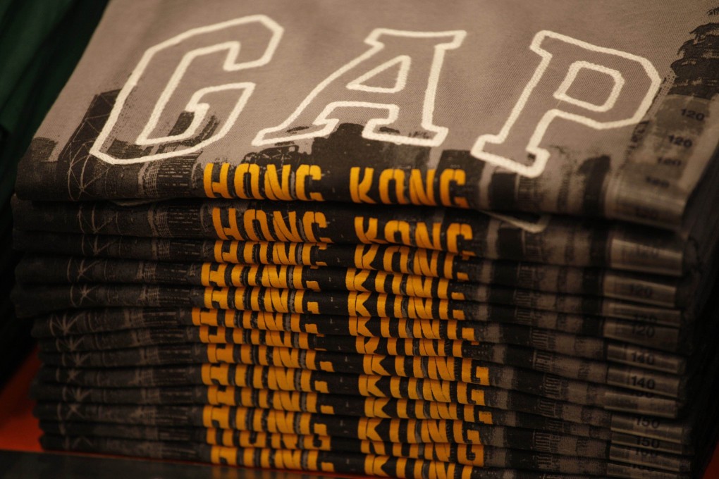 T-shirts at Hong Kong’s first Gap Store in Central. Photo: Reuters