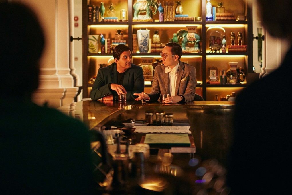 Hossan Leong (right) with actor Pavan J Singh. The Curious Case of the Missing Peranakan Treasure was filmed on location at Raffles in Singapore. “The virtual interactive play arose out of a business need to pivot, given the current pandemic,” says the hotel managing director. Photo: Double Confirm Productions and Sight Lines Entertainment