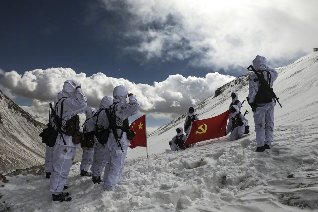 Chinese troops maintain watch on Himalayan border areas. Photo: Weibo