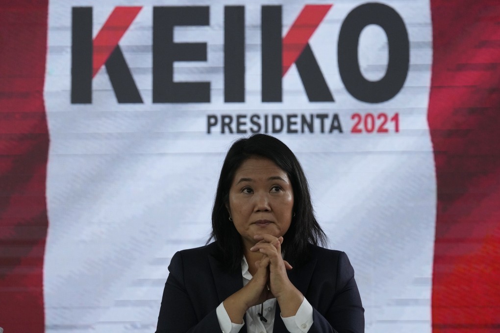 Peru presidential candidate Keiko Fujimori in Lima, Peru on Saturday,. Photo: AP