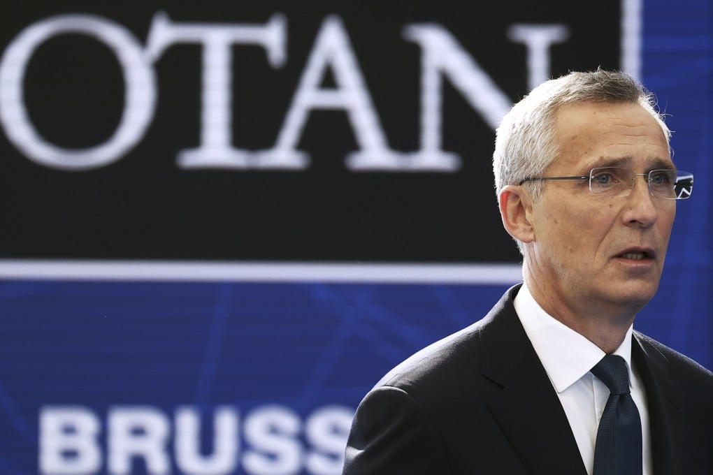 Nato secretary general Jens Stoltenberg arrives for a leaders summit in Brussels on Monday. Photo: AP