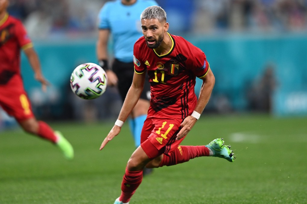 Yannick Carrasco of Belgium in action during the Uefa Euro 2020 group B win over Russia. Photo: EPA