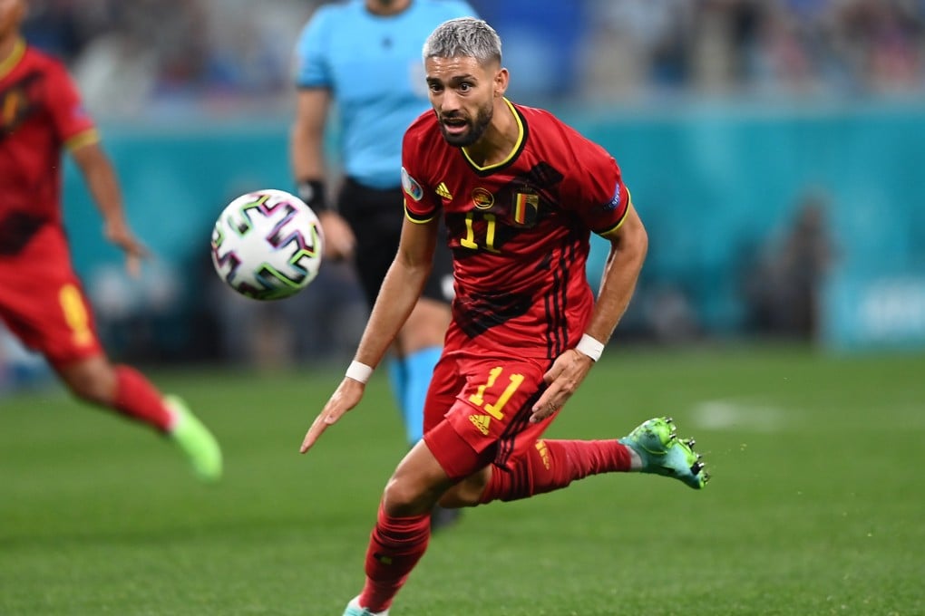Yannick Carrasco of Belgium in action during the Uefa Euro 2020 group B win over Russia. Photo: EPA