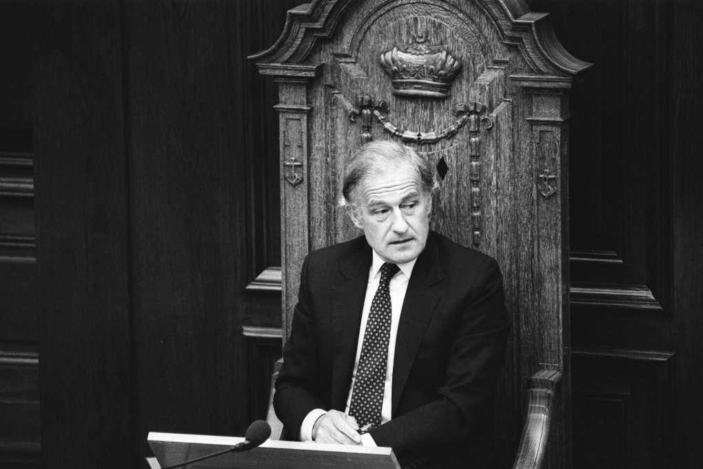 Former governor David Wilson presides over a Legislative Council session in 1987. Photo: SCMP