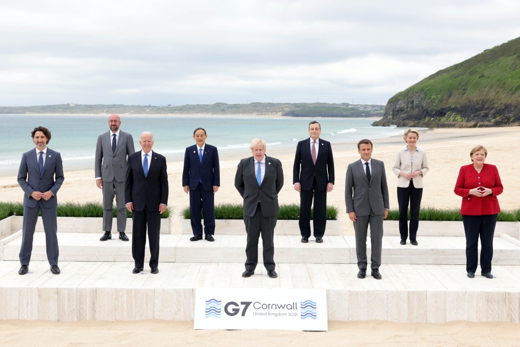 G7 leaders used tougher language on China than in the past in their joint communique. Photo: Xinhua