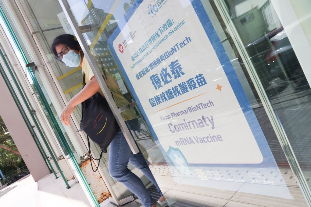 People receive the BioNTech Covid-19 vaccine at Hong Kong’s Queen Elizabeth Stadium community vaccination centre. Photo: K. Y. Cheng