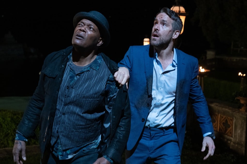 Samuel L. Jackson (left) and Ryan Reynolds in a still from The Hitman’s Wife’s Bodyguard, directed by Patrick Hughes and co-starring Salma Hayek.