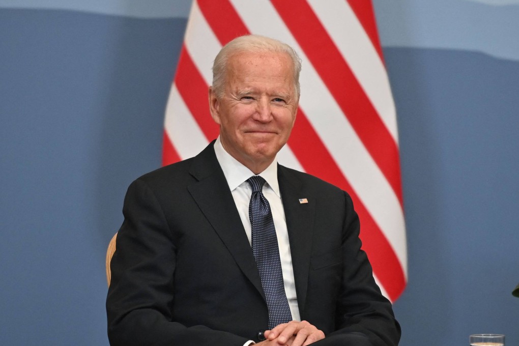 US President Joe Biden in Geneva, Switzerland on Tuesday. Photo: AFP