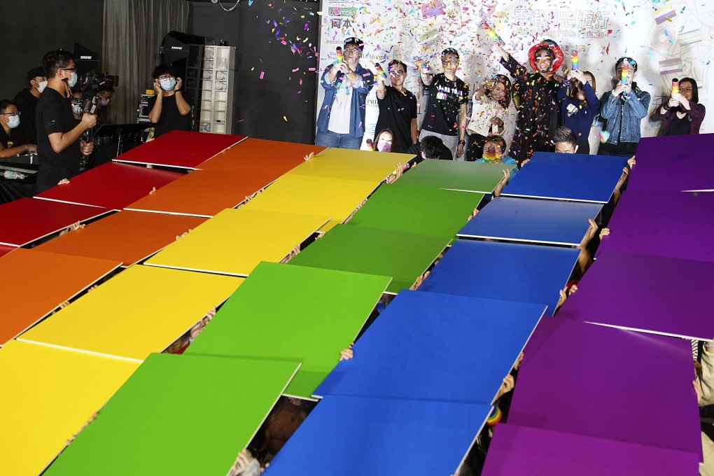 The opening ceremony of the online Hong Kong Pride Parade at Fortune Metropolis in Hung Hom on November 14, 2020. Photo: Winson Wong