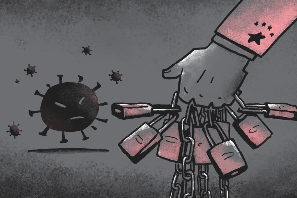 Beijing has touted its strict measures as a model for containing the virus, but more than a year after it closed the borders it is facing a dilemma over whether to reopen. Illustration: Perry Tse