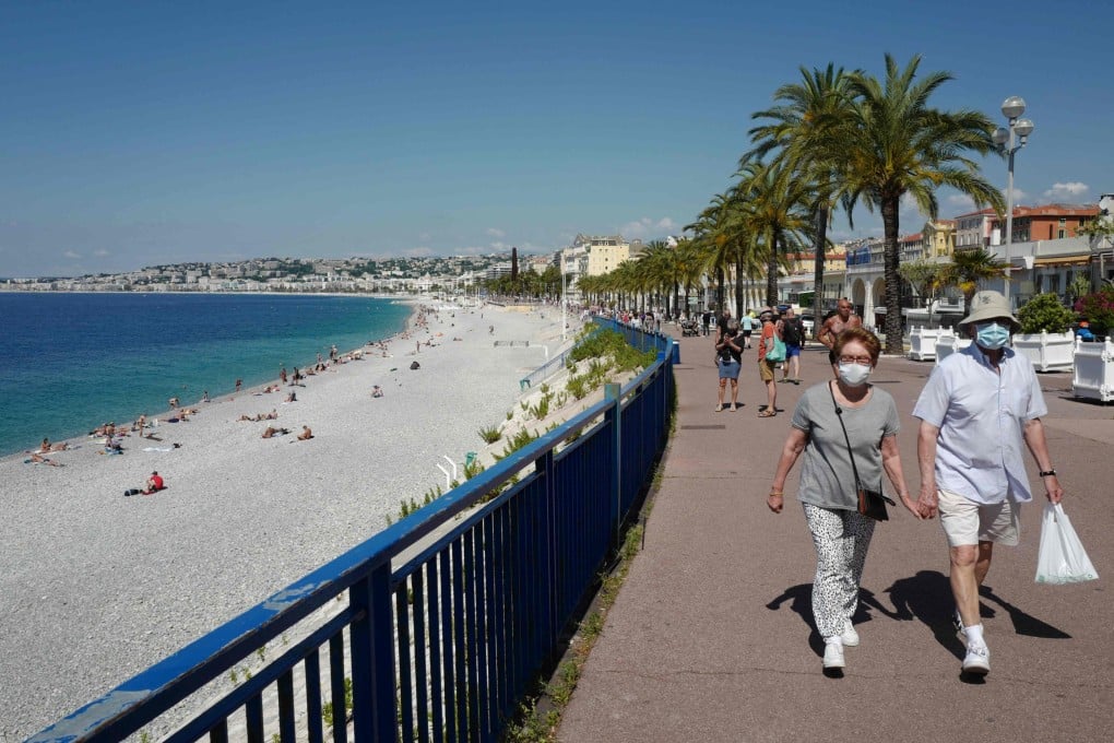 People at the French Riviera city of Nice, southern France. Photo: AFP
