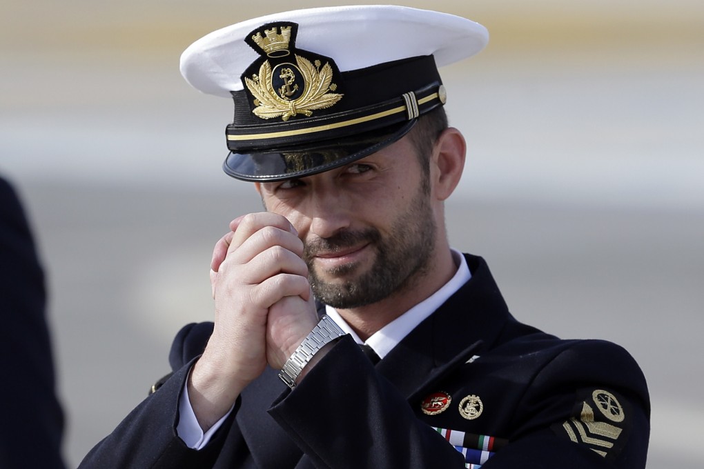 Italian marine Salvatore Girone is seen arriving in Rome in 2016. India has closed criminal proceedings against him and a fellow marine. Photo: AP