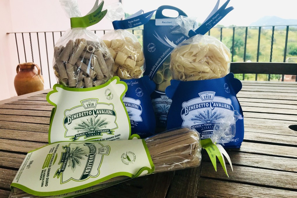 Benedetto Cavalieri artisan pasta is made by a family-run business in Puglia, southern Italy. Made with premium ingredients and slow processing techniques, pasta like this is a world away from that of mass-market brands such as Barilla, and commands higher prices. Photo: Silvia Marchetti