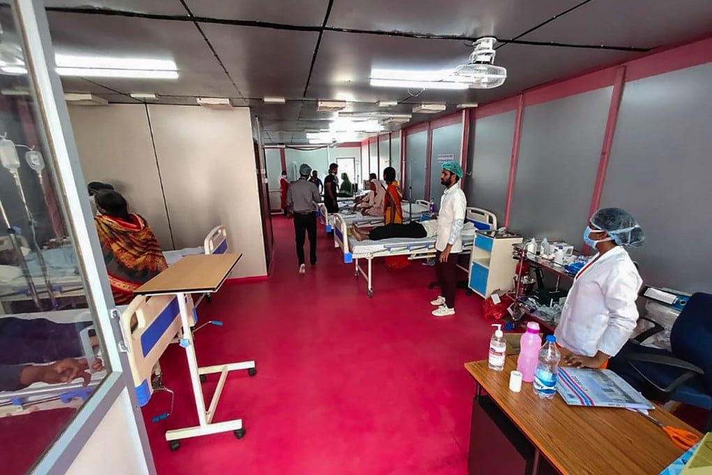 The interior of a portable hospital designed by Modulus Housing. Photo: Handout