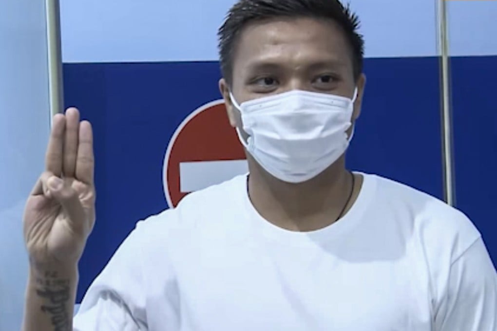 Myanmar goalkeeper Pyae Lyan Aung sought to stay in Japan rather than return home. Photo: TBS News