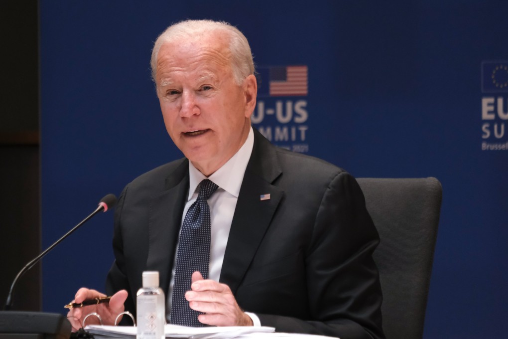 United States President Joe Biden speaks during the EU-US summit at the European Union’s headquarters in Brussels, Belgium, on June 15, 2021. Photo: Xinhua