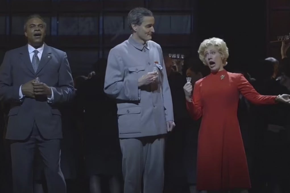Of the six main Chinese roles in Scottish Opera’s Nixon in China, five were played by white actors, including Nicholas Lester as Zhou Enlai (centre). Photo: YouTube/Scottish Opera