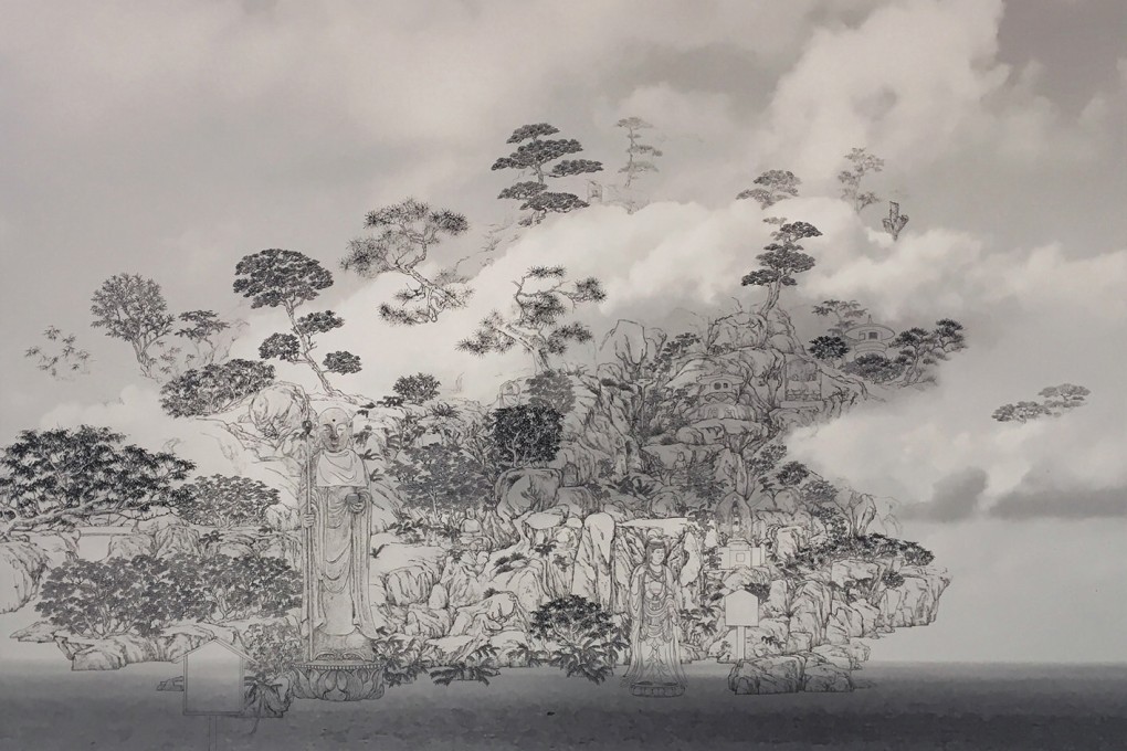 A Heaven in Amino by Frank Tang.  Much of Tang’s work depicts Hong Kong’s monuments and landscapes. Photo: Courtesy of Frank Tang