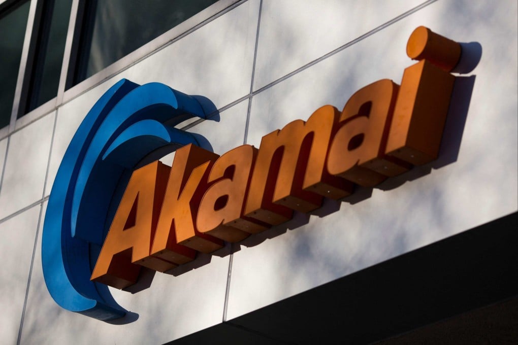 The Akamai logo seen on a building in Cambridge, Massachusetts. Photo: AFP