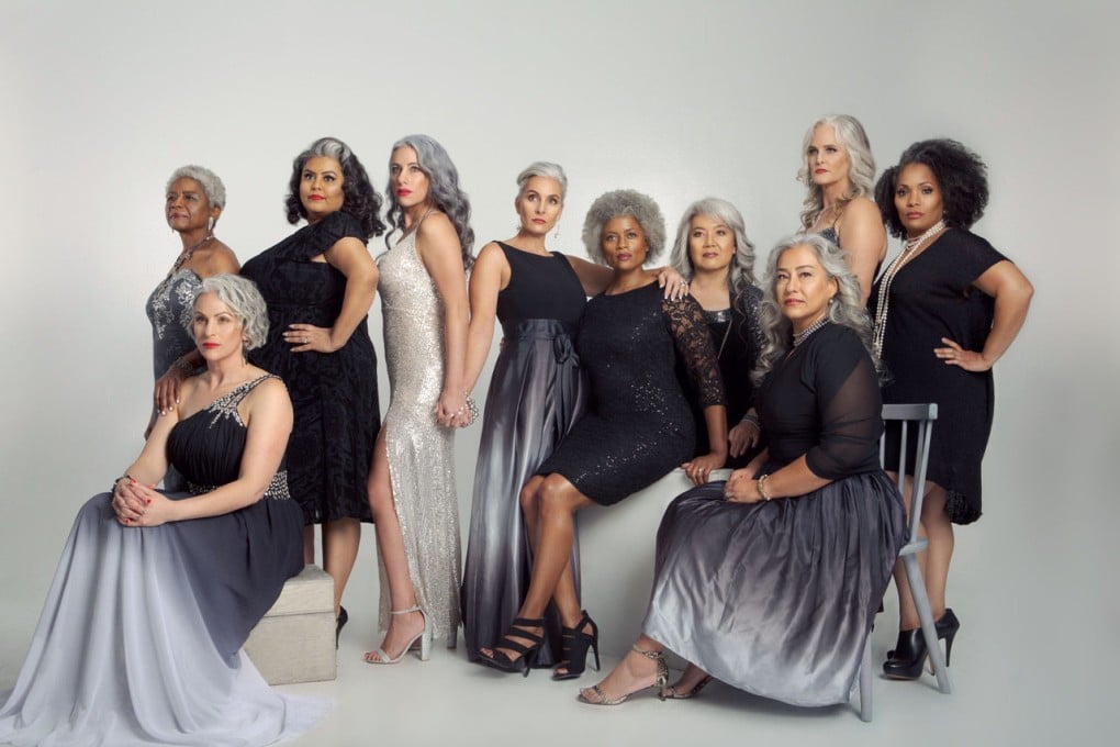 Silver Sisters International is a community of women boldly embracing their grey hair, to fight ageism and sexism surrounding silver manes. Photo: Nicole Barton