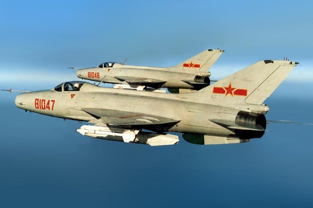 China’s older model J-7 fighters were among the seven warplanes in the PLA’s latest sortie into Taiwan’s air defence identification zone. Photo: Handout