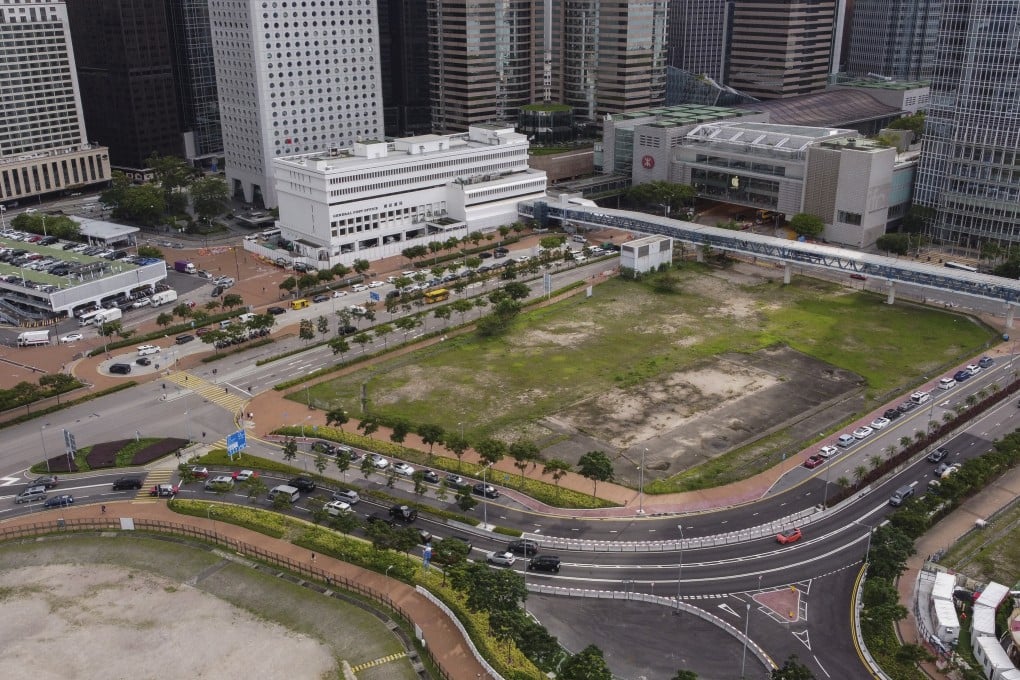 Site 3 Connaught Place in the foreground, with the General Post Office built in 1976 in the background as of June 10, 2021. Photo: Martin Chan