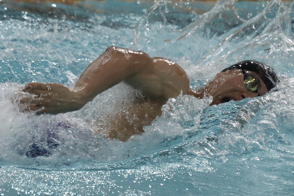 Cheuk Ming-ho competes in the 400m freestyle at the Division One Age Group Competition at Victoria Park Swimming Pool. Photo: Jonathan Wong