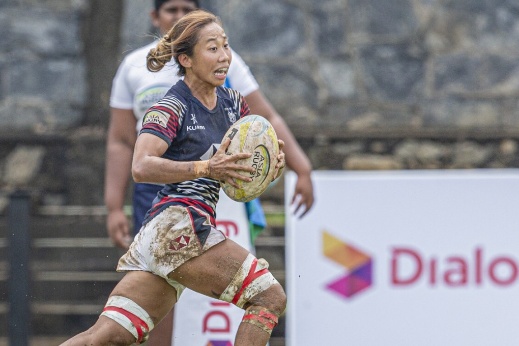 Chong Ka-yan proved more than a handful for Colombia in their opening match at the Olympic repechage in Monaco. Photo: Asia Rugby