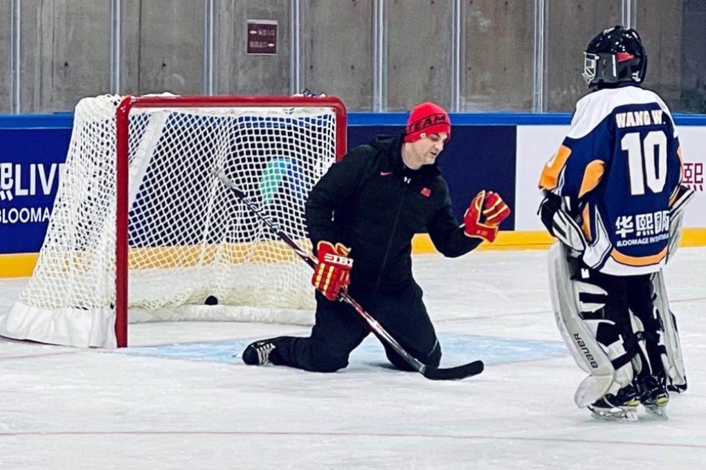 Clint Hazen is known as ‘“the hockey guy” at the rink where he works in Beijing. Photo: Galaxy Winter Club