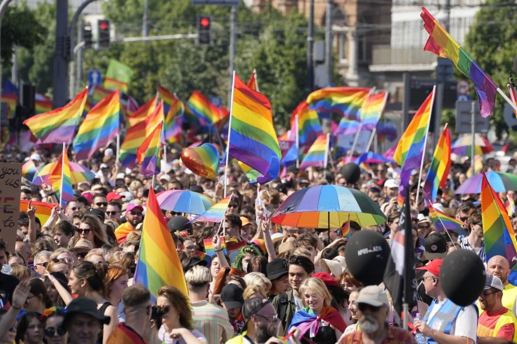 People take part in the Equality Parade in Warsaw, Poland on Saturday. Photo: AP