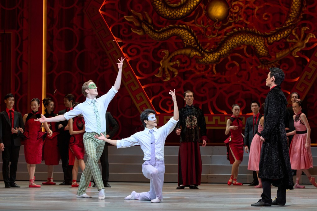 The Capulet party held on board the Floating Restaurant in Hong Kong. From  left: Jonathan Spigner, Shen Jie and Li Lin. Photo: Conrad Dy-Liacco/courtesy Hong Kong Ballet