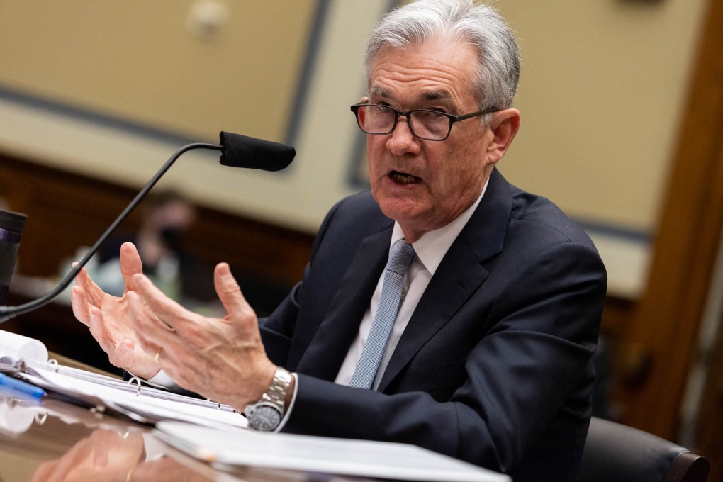 Federal Reserve Board chairman Jerome Powell testifies on the US central bank’s response to the coronavirus pandemic during a House Oversight and Reform Select Subcommittee hearing on Capitol Hill in Washington on June 22. Photo: AFP