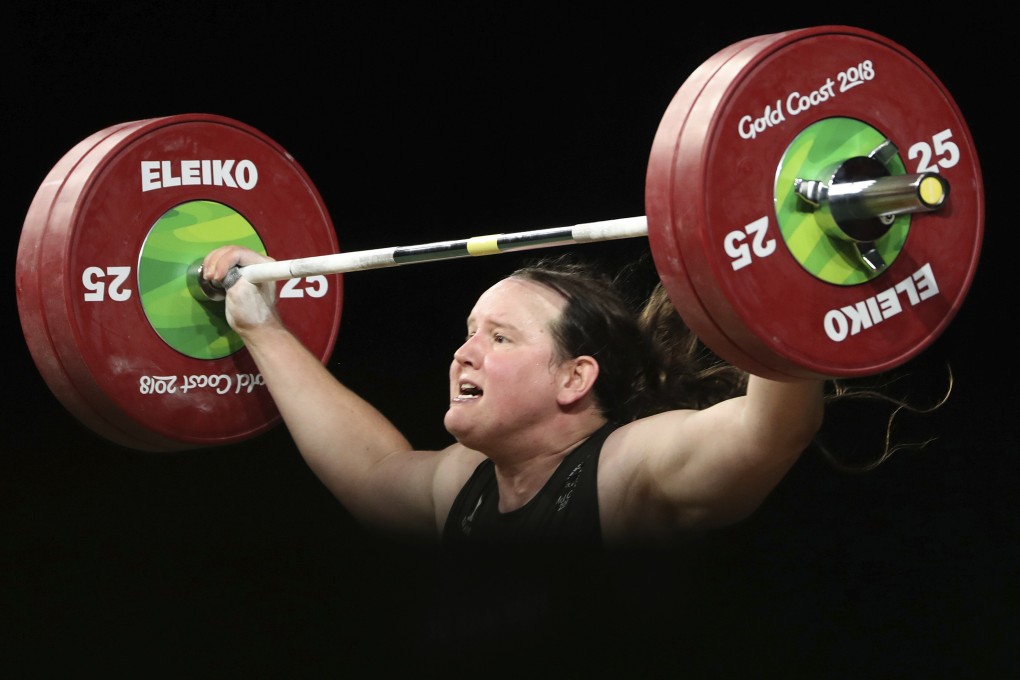 New Zealand’s Laurel Hubbard lifts in the snatch of the women’s 90kg weightlifting final at the 2018 Commonwealth Games. Photo: AP