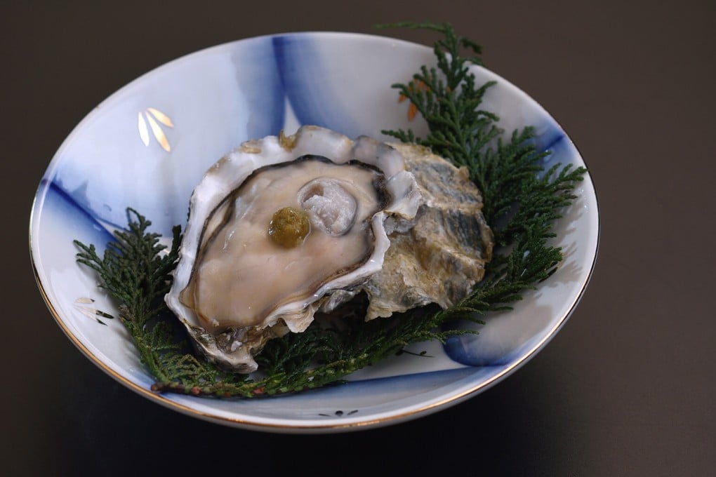 Sake-steamed Japanese seasonal oyster at Hong Kong restaurant Odds. Photo: Odds