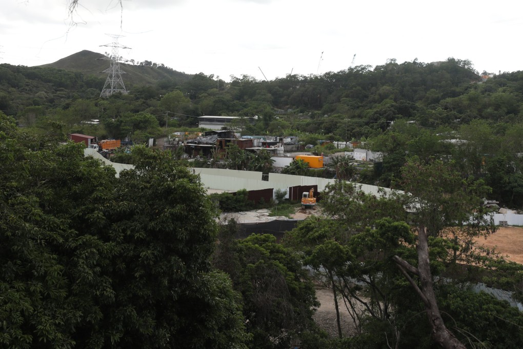 A brownfield site and an empty brown lot in the New Territories on May 21. Photo: Xiaomei Chen