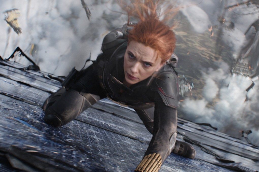 Scarlett Johansson in a still from Black Widow (category IIA), directed by Cate Shortland. Florence Pugh co-stars. Photo: Marvel Studios