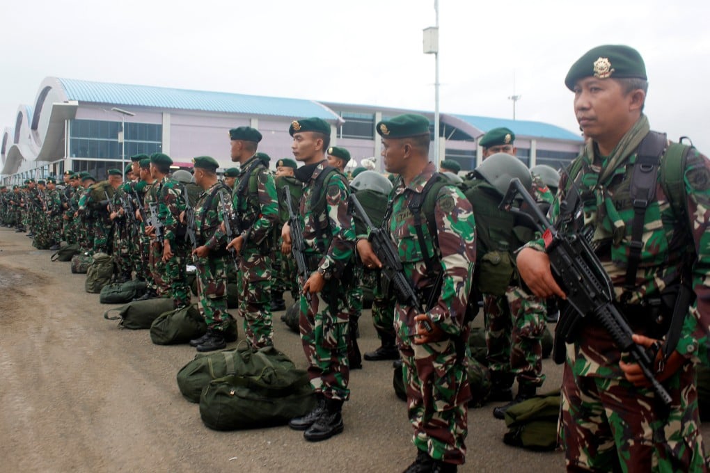 Indonesian soldiers are deployed to the Papua region after violent protests broke out in 2019. Photo: Reuters