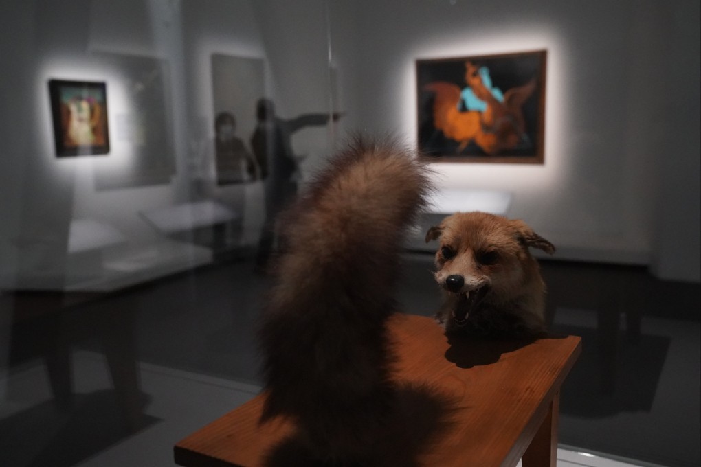 “Wolf Table” by Victor Brauner is on display during the press preview of “Mythologies: Surrealism and Beyond” at the Hong Kong Museum of Modern Art. Photo: Sam Tsang