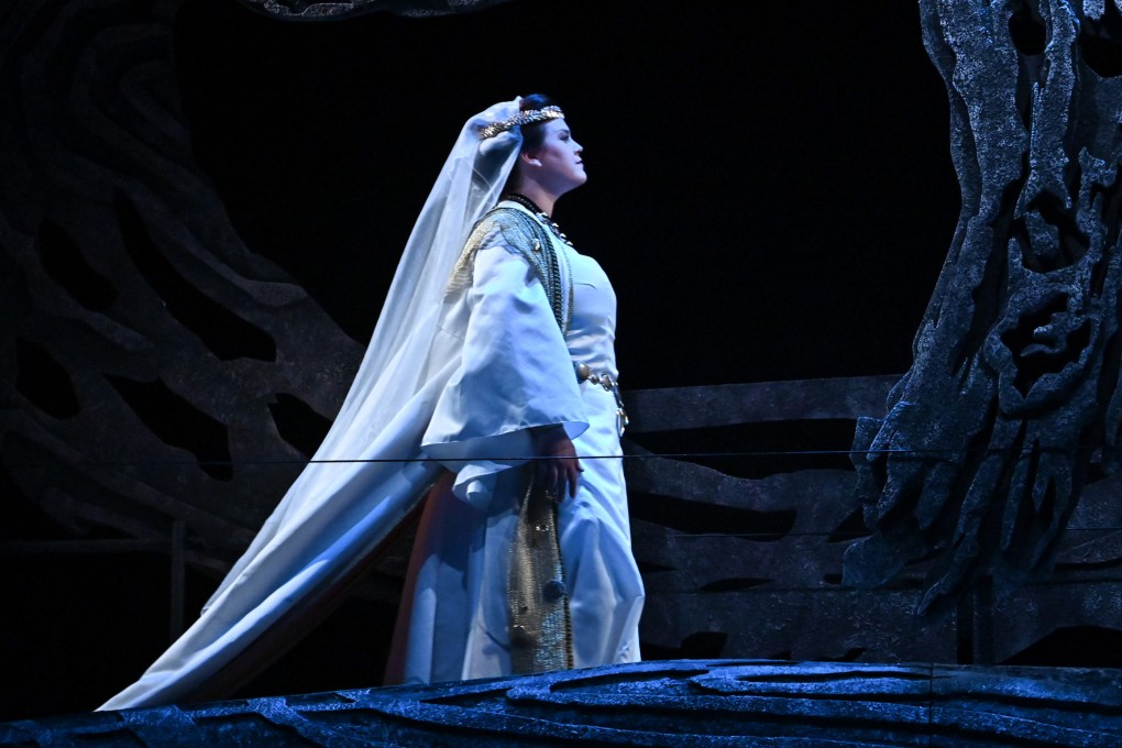 Meryl Dominguez as Norma performing Casta Diva in Musica Viva’s Norma on the opera’s opening night in Hong Kong. Photo: Musica Viva