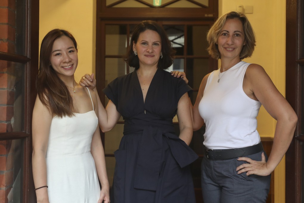 OM founders Gigi Ngan (left) and Anca Griffiths (centre) photographed with Emilie Berthet Clairet. OM addresses women’s health issues, which modern medicine largely ignores thanks to male-centric medical research. Photo: Xiaomei Chen