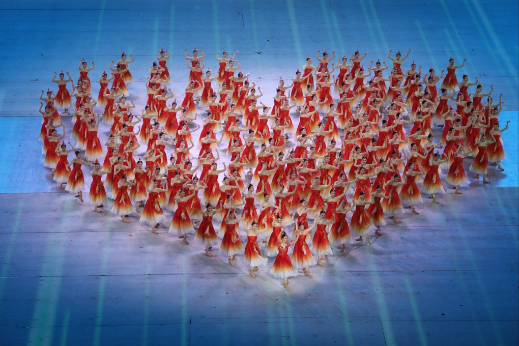 Dancers take part in “Great Journey”, a performance celebrating the centenary of the founding of the Communist Party of China at the National Stadium in Beijing on June 28. Photo: Simon Song