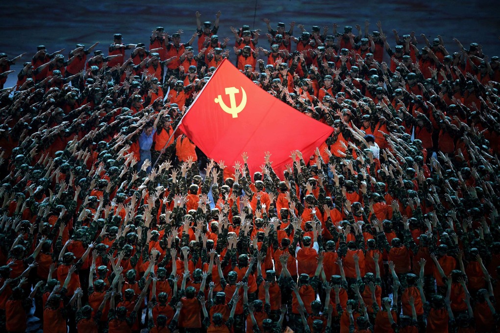 A cultural performance as part of the celebration of the 100th anniversary of the founding of the Communist Party of China, at the Bird’s Nest national stadium in Beijing on June 28. Photo: AFP