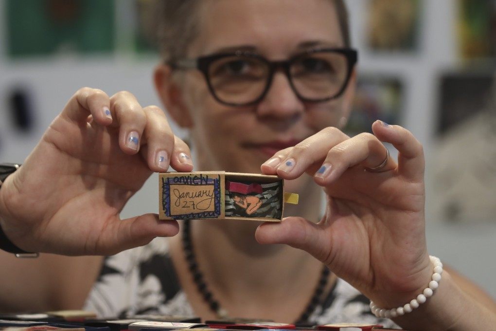 Rachel Smith depicted her panic attacks in miniature dioramas inside matchboxes. ““When the [2019] protests started my panic attacks stopped ... That’s another form of trauma,” the Hong Kong-based artist says. Photo: Xiaomei Chen