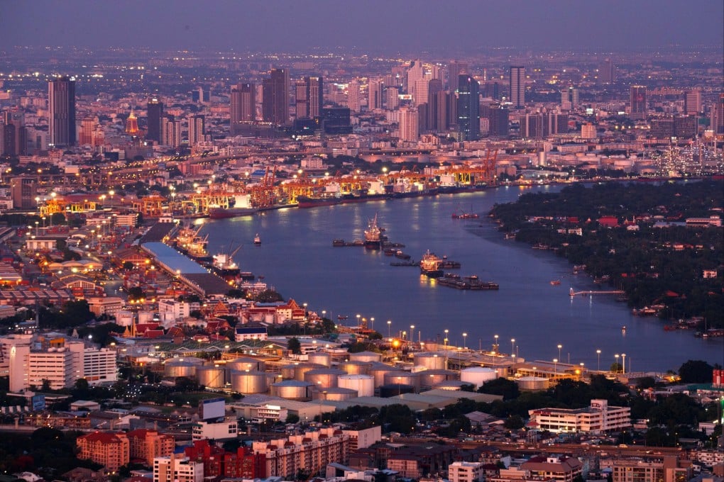 A view of Bangkok’s port along the Chao Phraya River at sunset on June 2. Thailand has been promoting its homegrown Sufficiency Economy Philosophy (SEP) as an alternative approach to achieving UN Sustainable Development Goals. Photo: Reuters